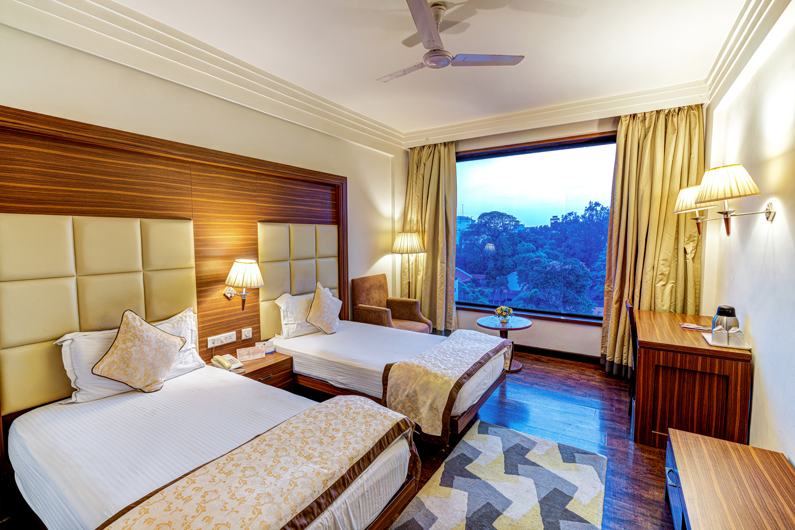 Grand ballroom with chandeliers
